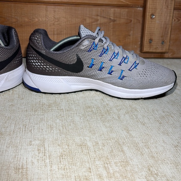 Nike Mens "Zoom Pegasus 33" Running Shoes  - Gray/Blue Sz. 7.5 - Picture 2 of 8
